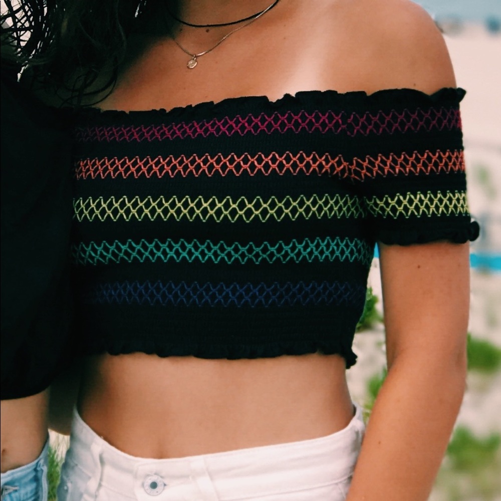 Off the Shoulder Crop Top Pacsun